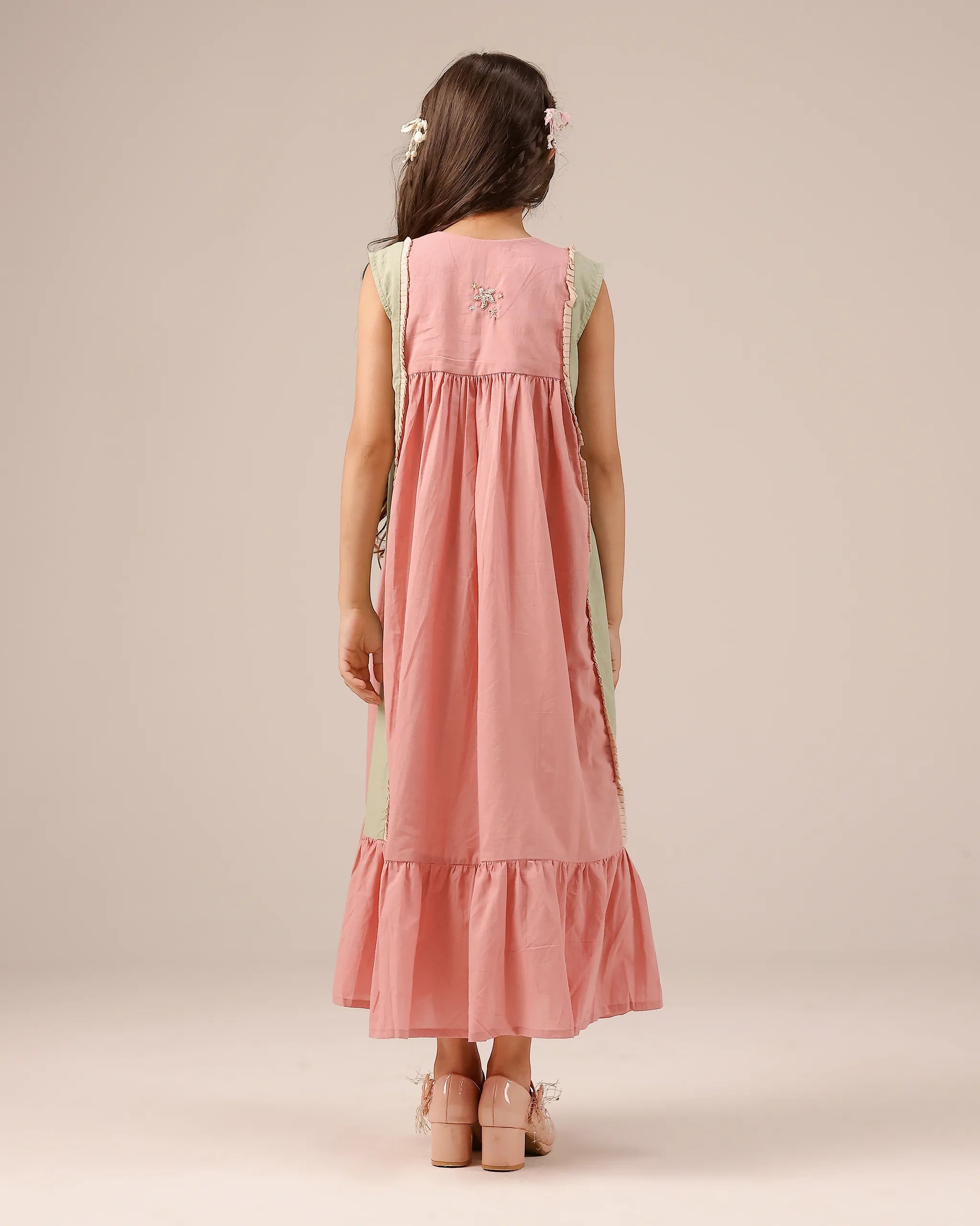 Merry Berry Dress (Pink & Green )