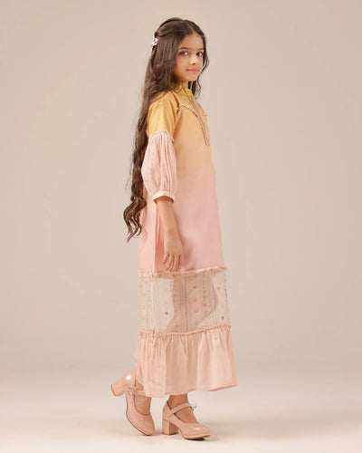 Palm Whisper Dress (Yellow To Pink)