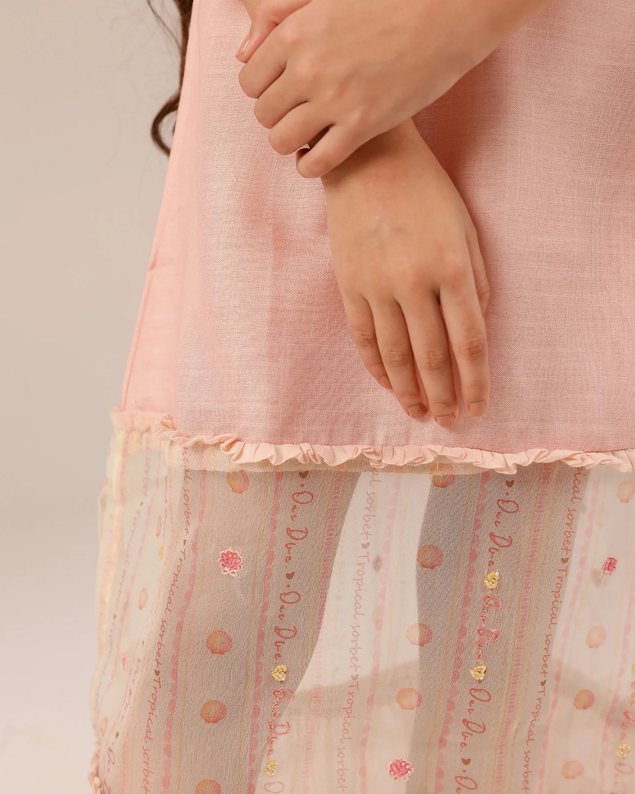Palm Whisper Dress (Yellow To Pink)