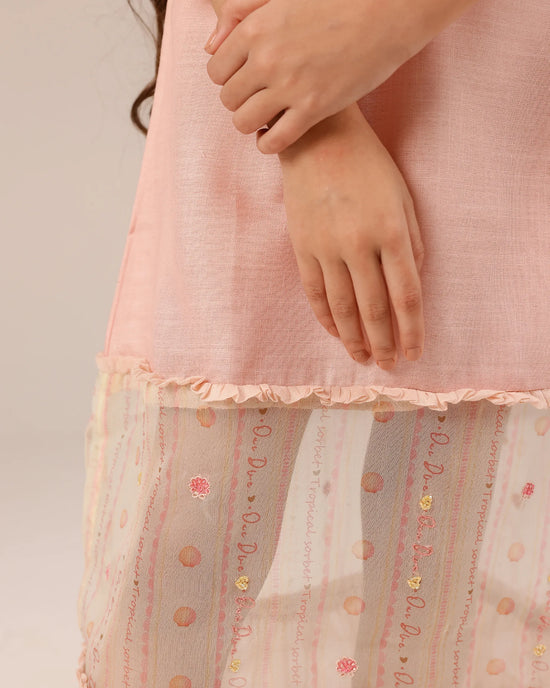 Palm Whisper Dress (Yellow To Pink)