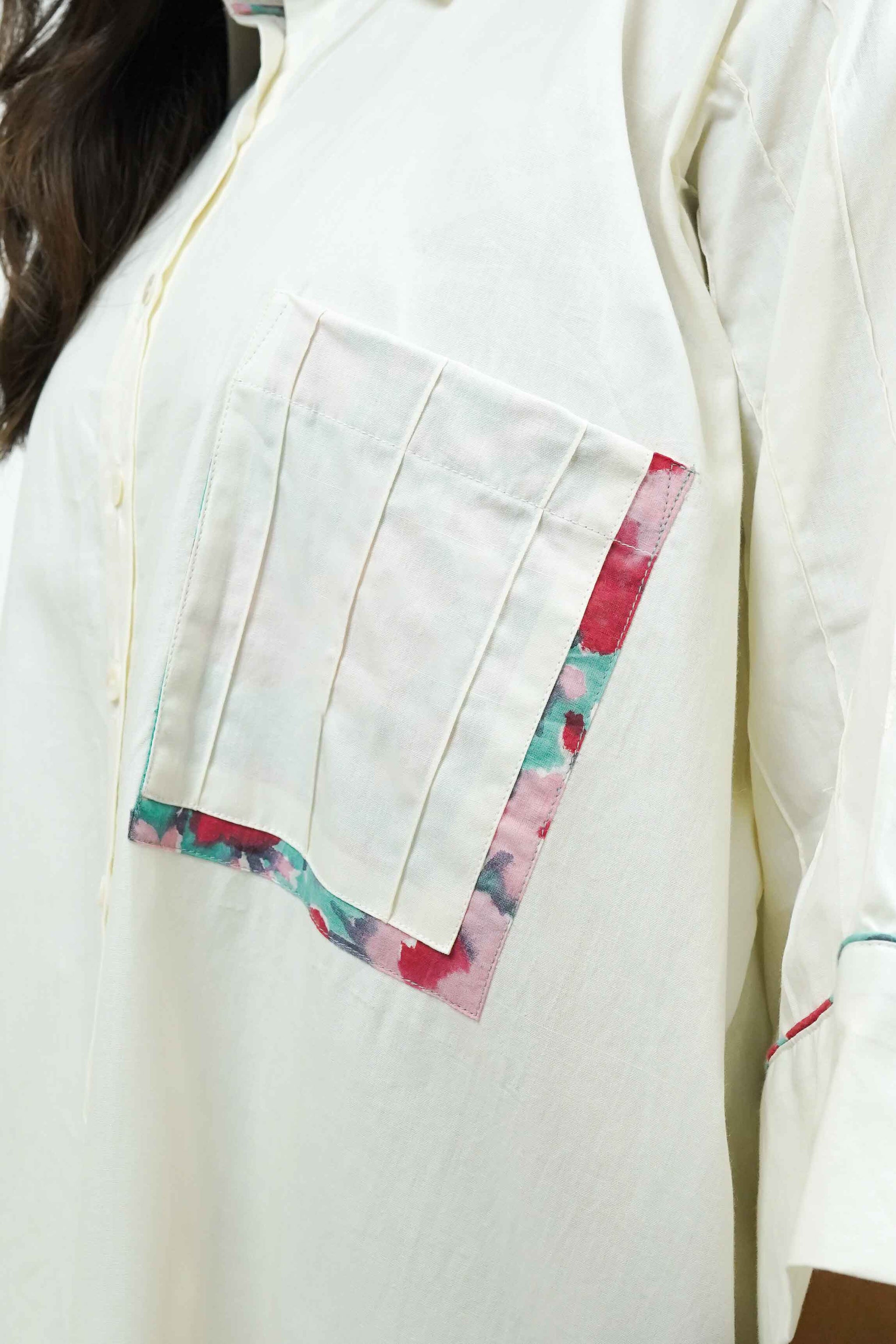 S0022 - Off White Cotton Shirt - OurDve