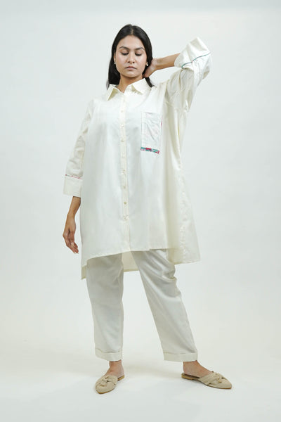 S0022 - Off White Cotton Shirt - OurDve