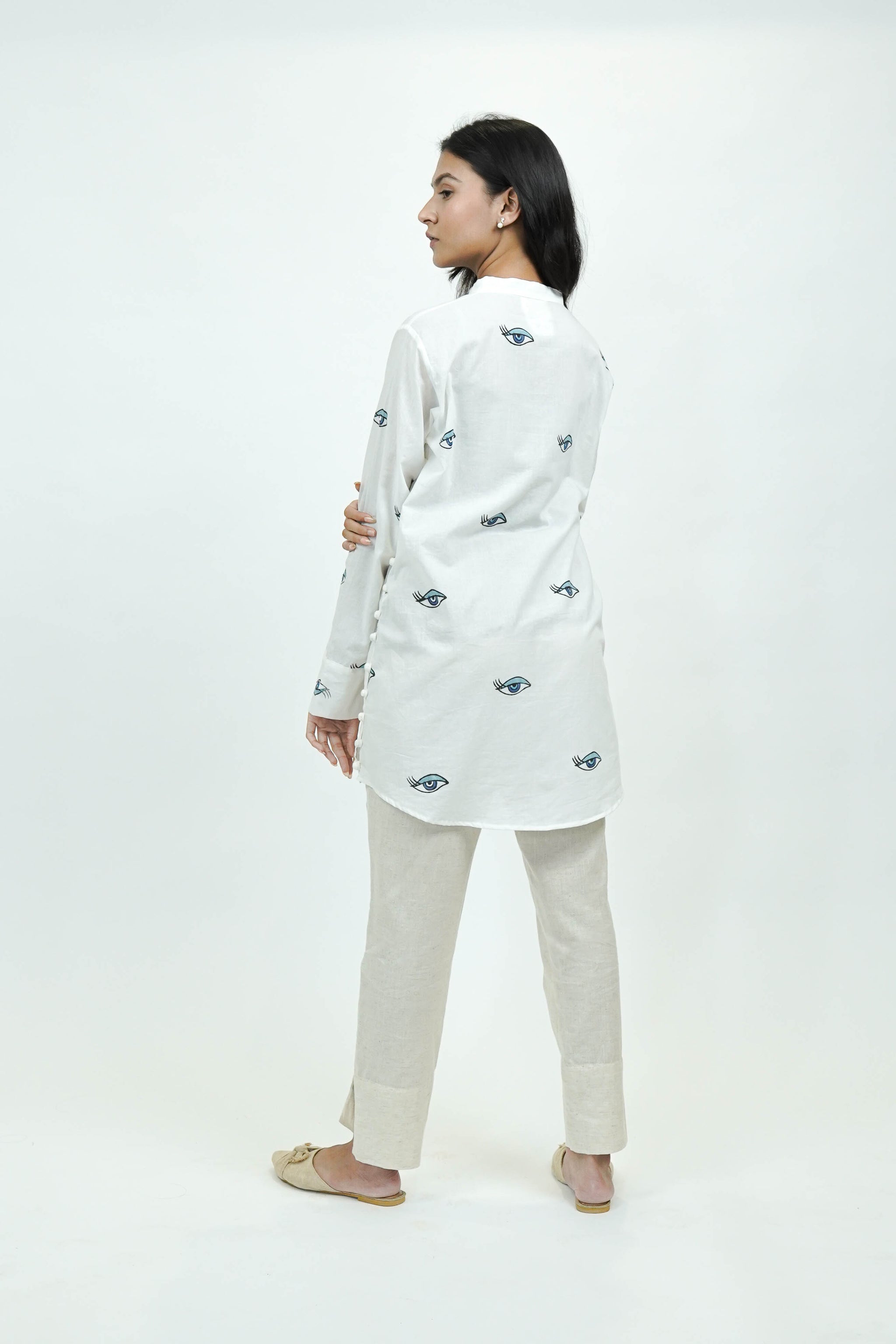 S0027 - Beige Handwoven Pants - OurDve