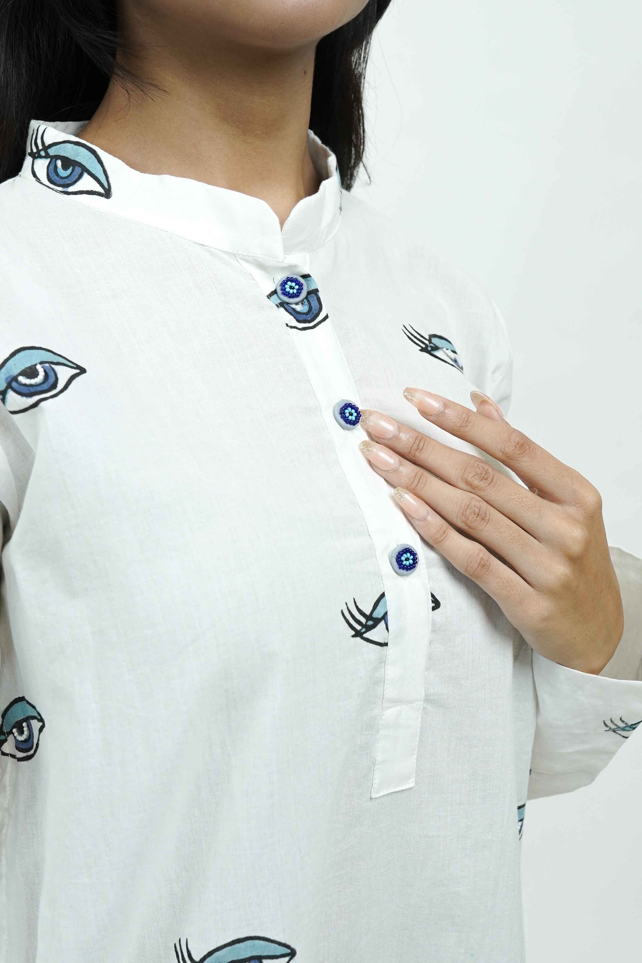 S0023 - Off White Cotton Top - OurDve