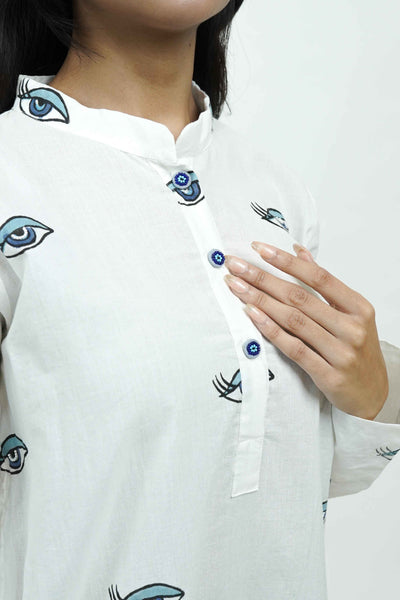 S0023 - Off White Cotton Top - OurDve