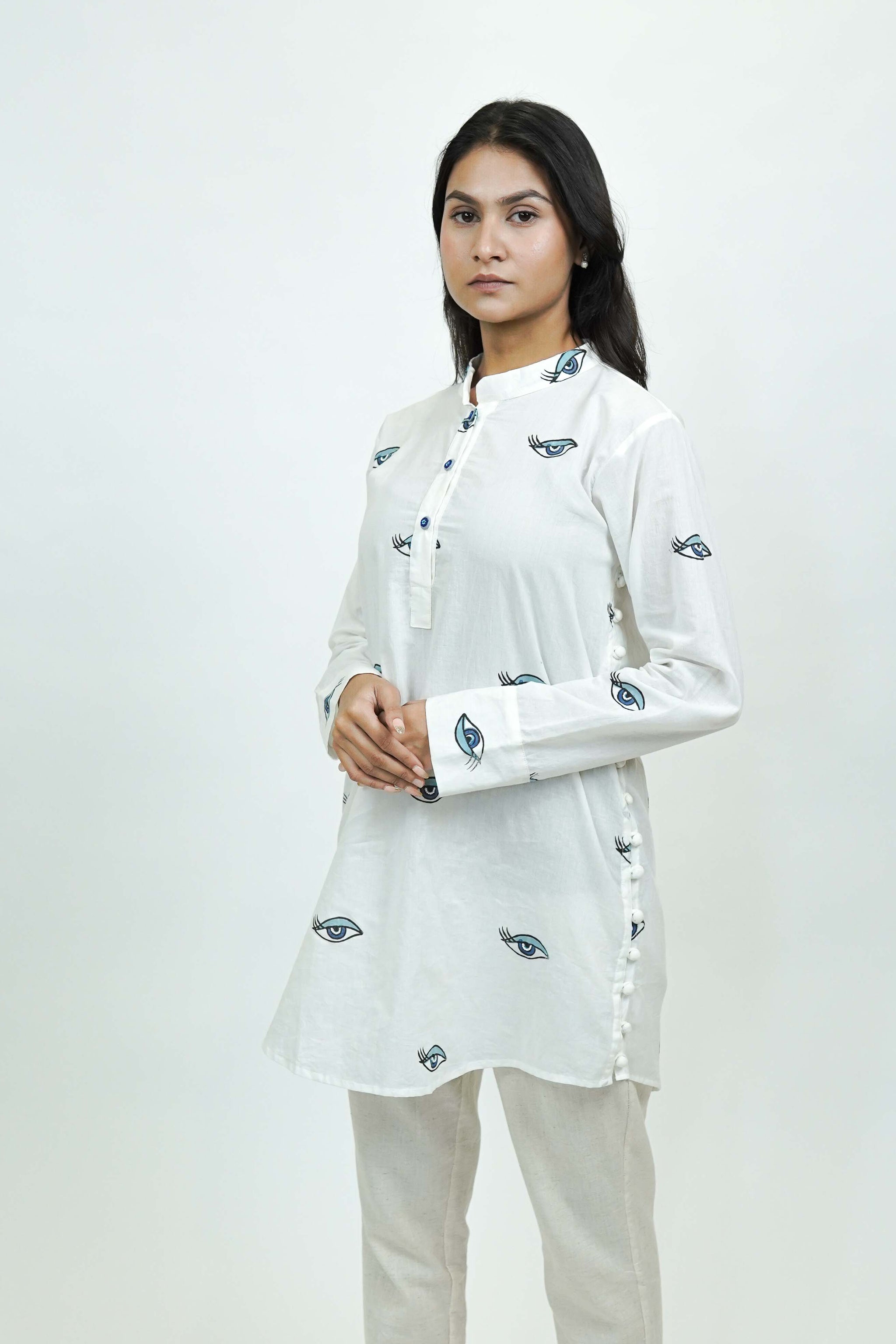 S0023 - Off White Cotton Top - OurDve