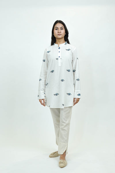 S0023 - Off White Cotton Top - OurDve