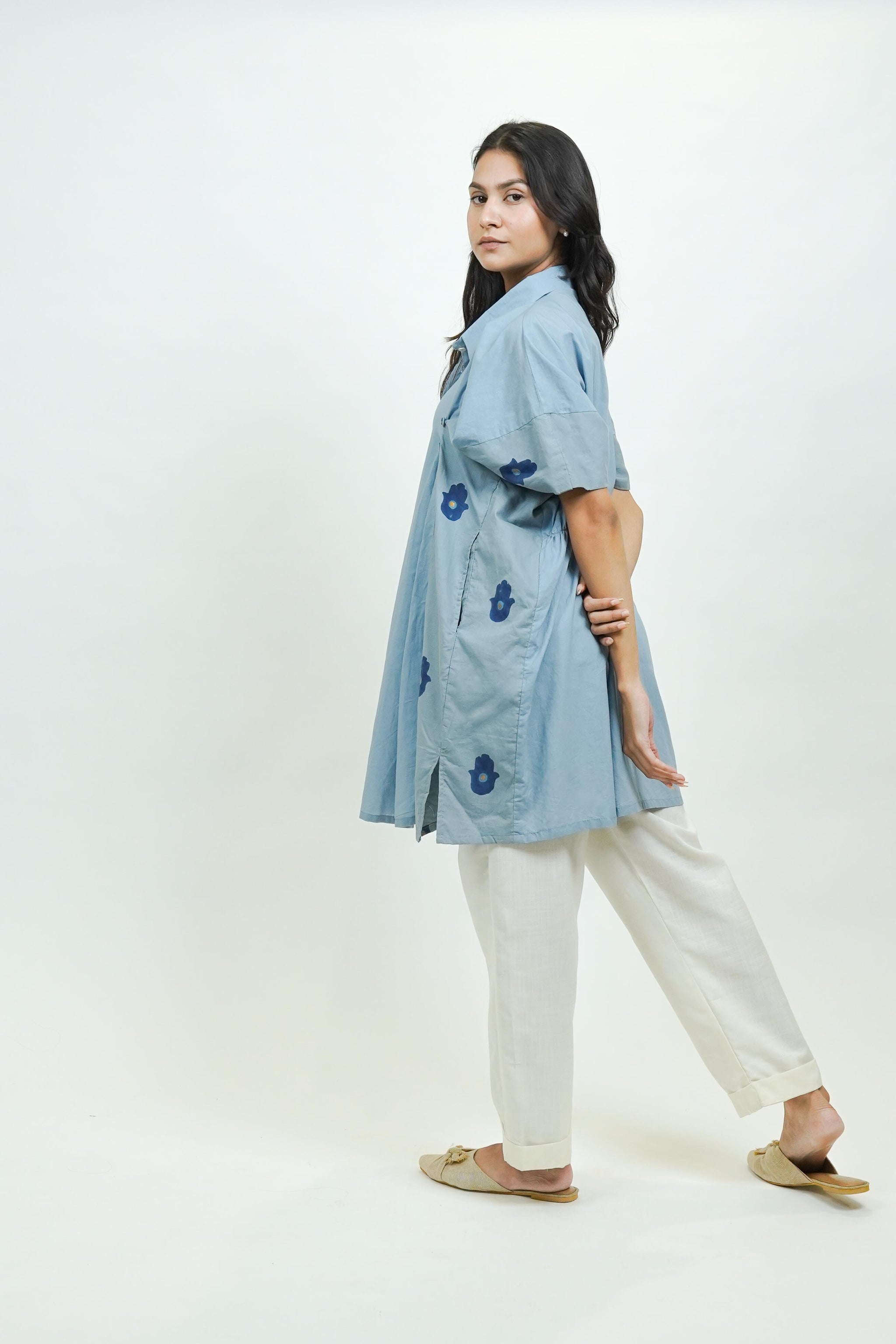 S0024 - Blue Cotton Shirt - OurDve