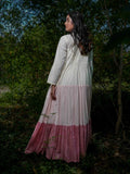 Paschar Dress - Beige and Pink Cotton - OurDve 