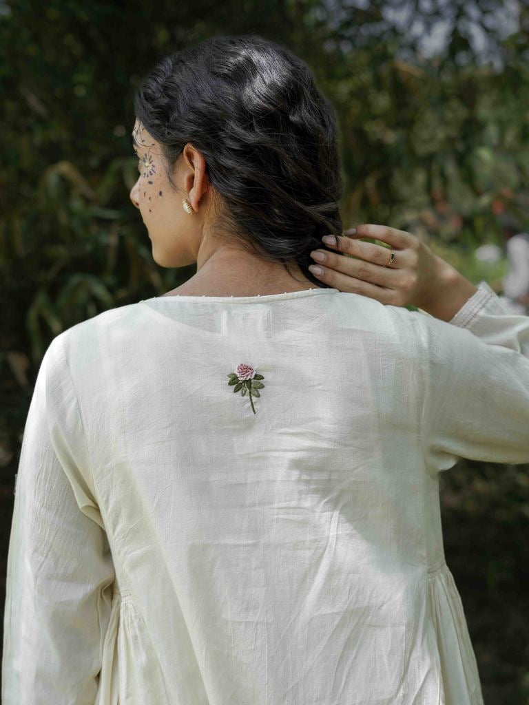 Jeremiah Dress - Beige Cotton - OurDve