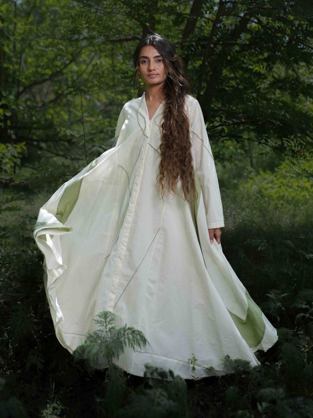 Lailah Dress - Beige Cotton - OurDve 