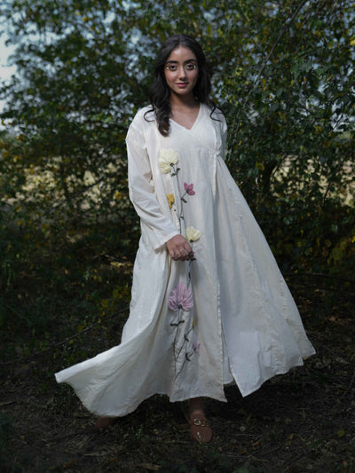 Gabriel Dress - Beige Cotton - OurDve