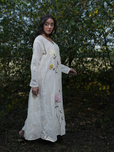 Gabriel Dress - Beige Cotton - OurDve