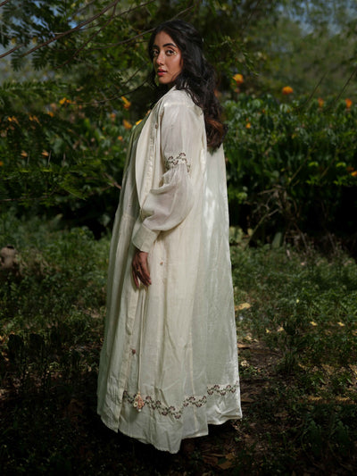 Floral Embroidered Long Dress & Jacket Set