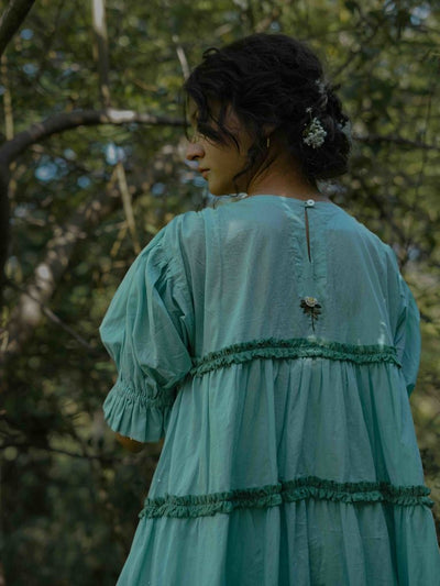 Loreto Dress - Blue Cotton - OurDve