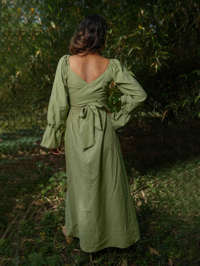 Gavreel Dress - Green Cotton