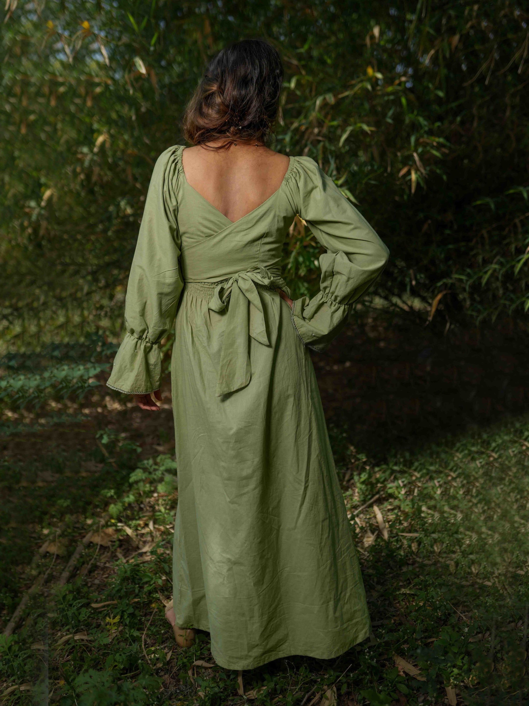 Gavreel Dress - Green Cotton - OurDve