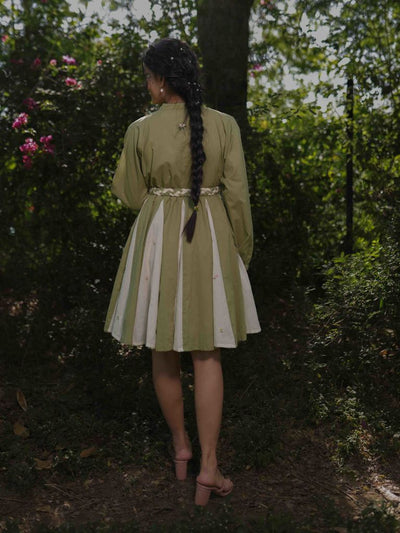 Nima Dress - Green Cotton - OurDve