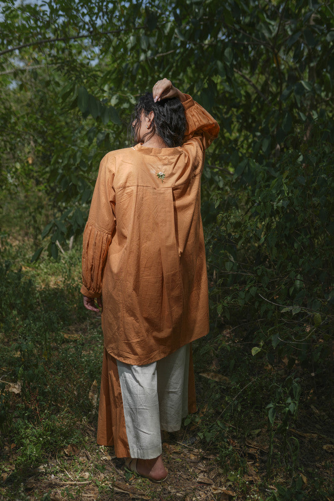 Benedict Set - Top and Pants Orange Cotton - OurDve