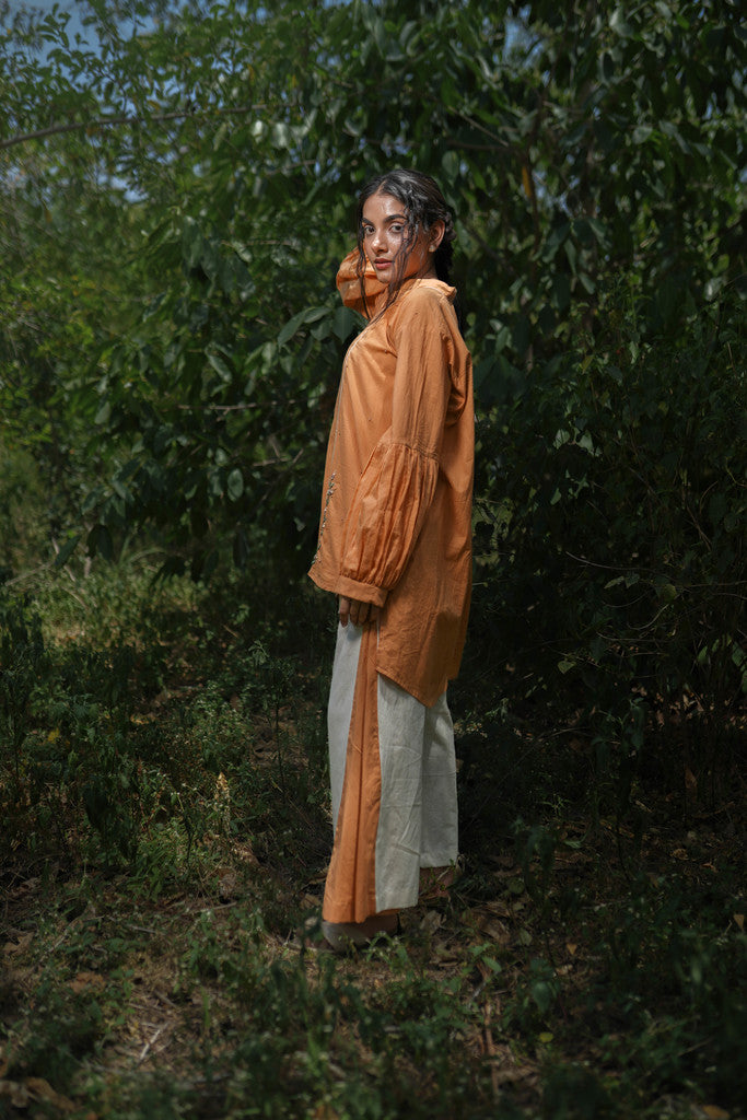 Benedict Set - Top and Pants Orange Cotton - OurDve