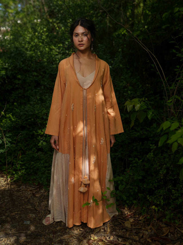 Dina Set - Dress and Jacket - Orange Cotton