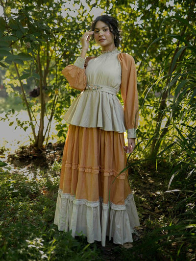 Zuphlas Dress - Orange Cotton - OurDve