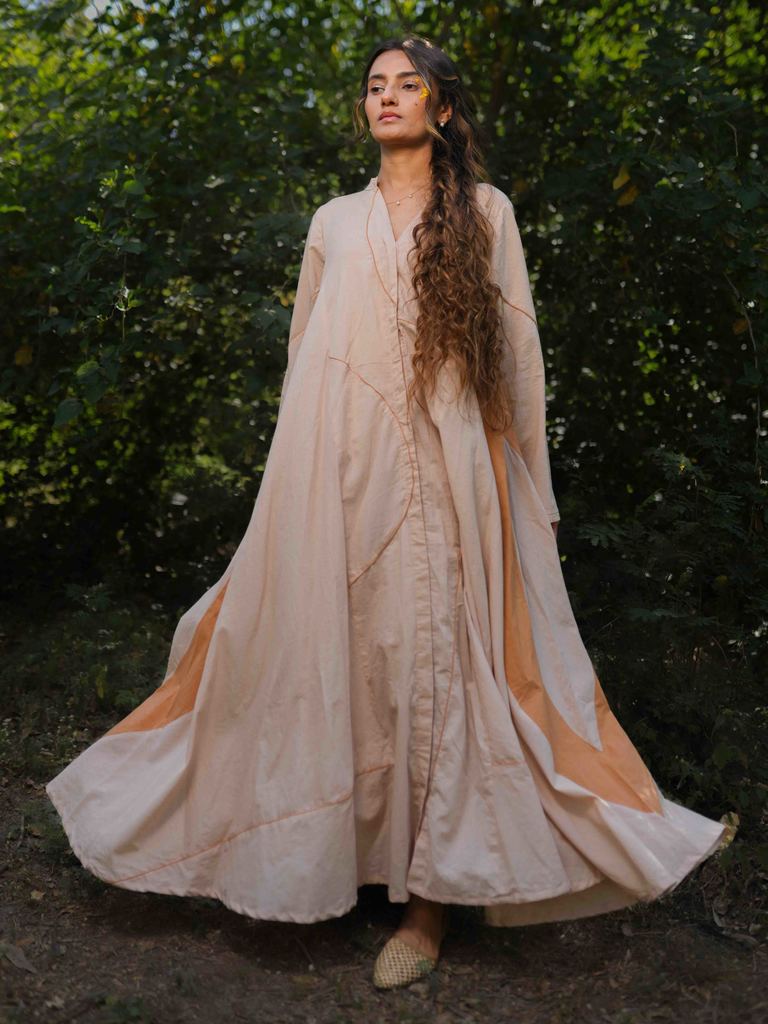 Lailah Dress - Orange Cotton - OurDve