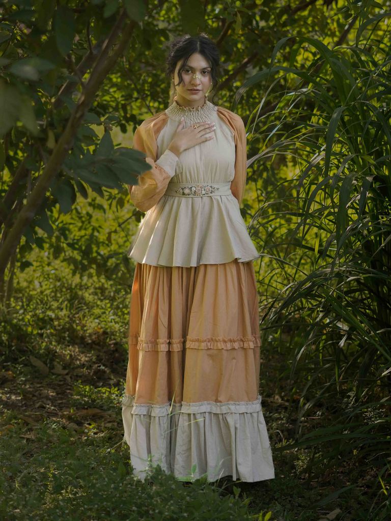 Zuphlas Dress - Orange Cotton - OurDve