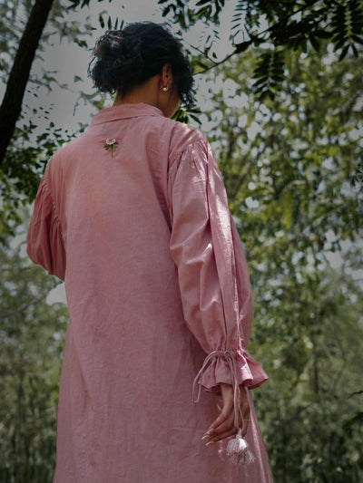 Charmaine Set - Dress and Jacket - Pink Cotton - OurDve