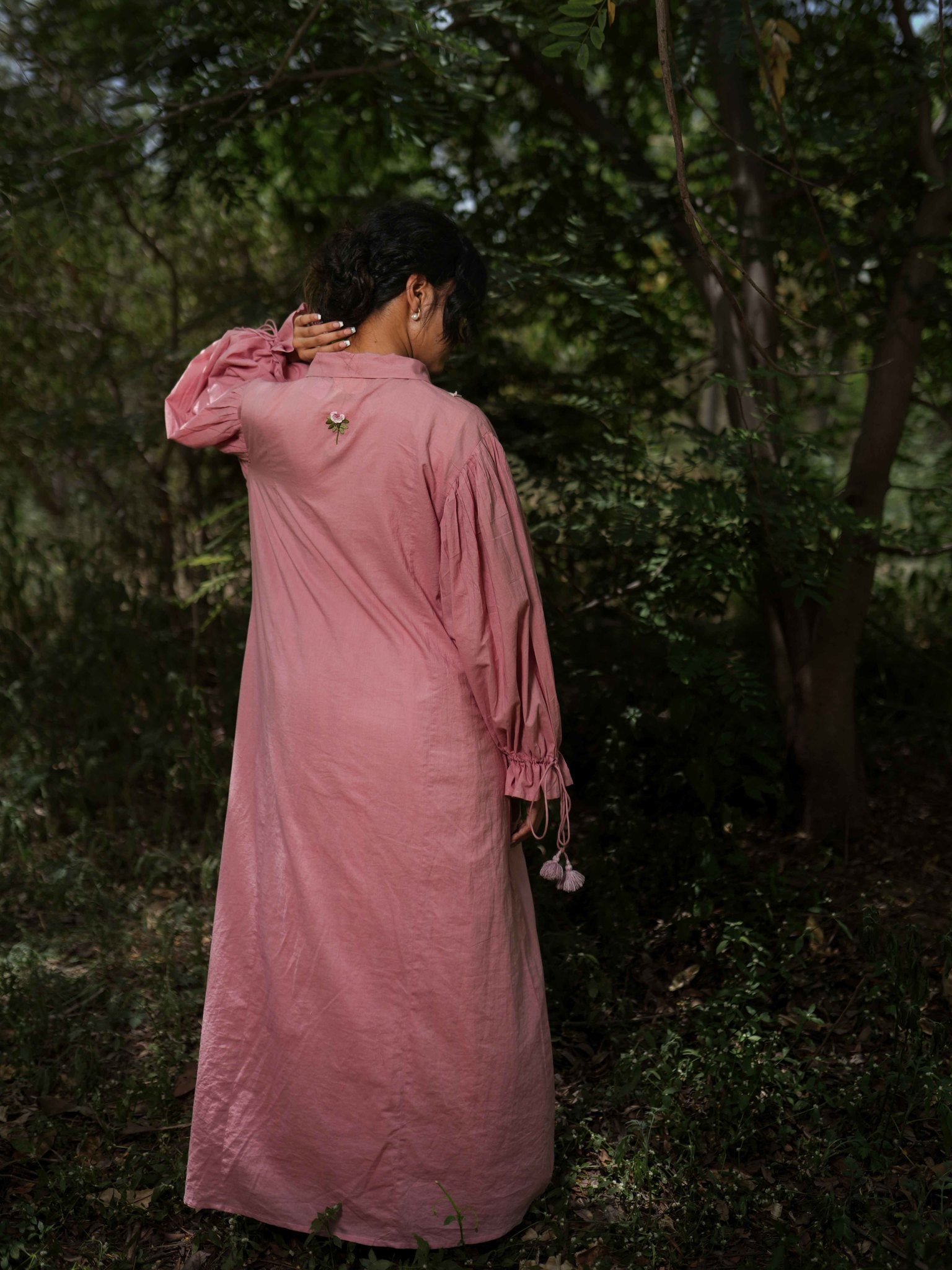 Charmaine Set - Dress and Jacket - Pink Cotton - OurDve