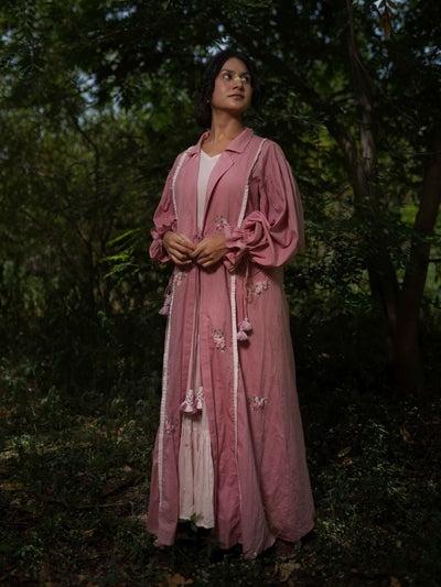 Charmaine Set - Dress and Jacket - Pink Cotton - OurDve