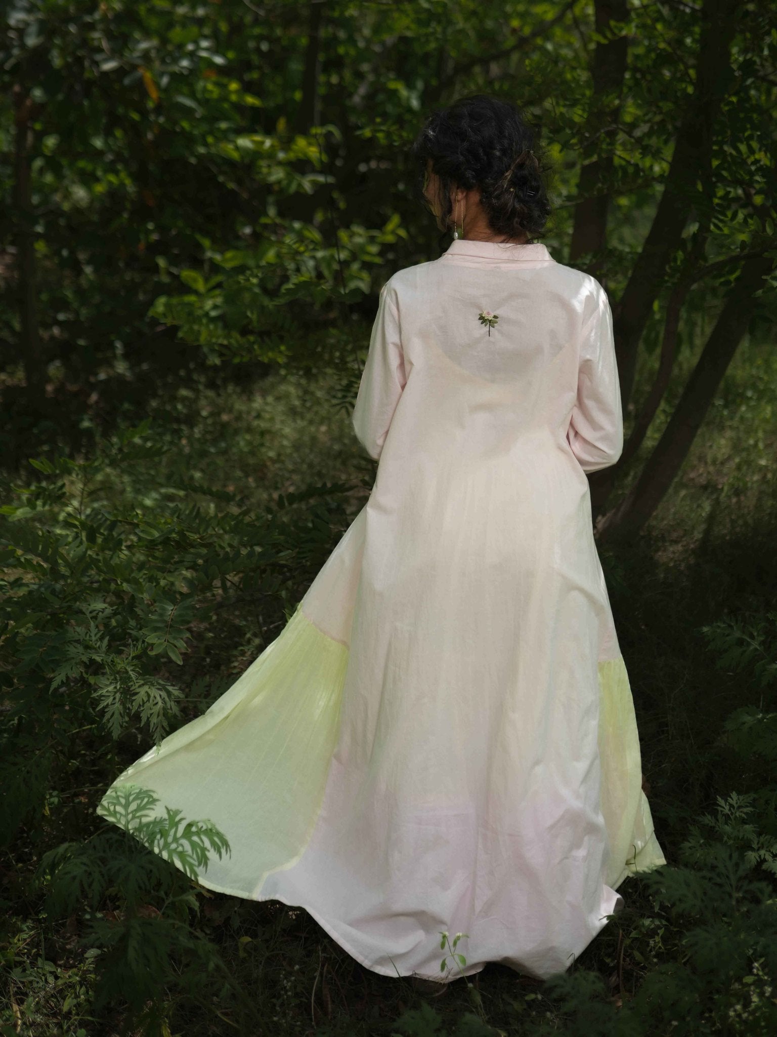 Dina Set - Dress and Jacket - Pink and Yellow Cotton - OurDve