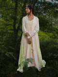 Dina Set - Dress and Jacket - Pink and Yellow Cotton - OurDve 