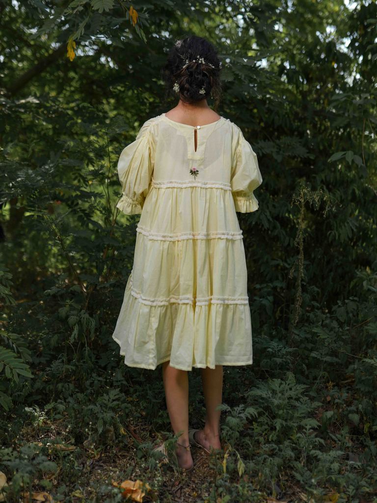 Loreto Dress - Yellow Cotton - OurDve