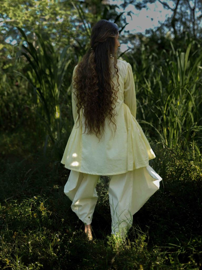 Earl Set - Top and Pants Yellow Cotton - OurDve