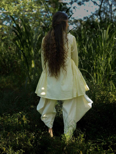 Earl Set - Top and Pants Yellow Cotton - OurDve