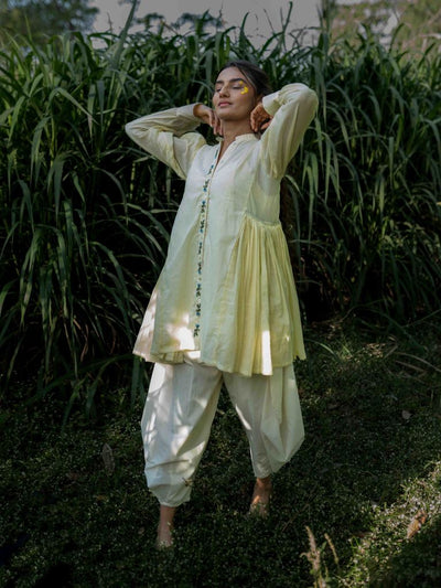 Earl Set - Top and Pants Yellow Cotton - OurDve