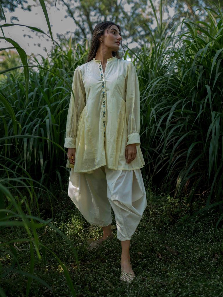 Earl Set - Top and Pants Yellow Cotton - OurDve