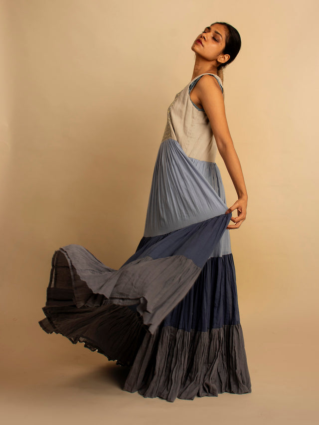 Dhang Dress - Blue Multicolor