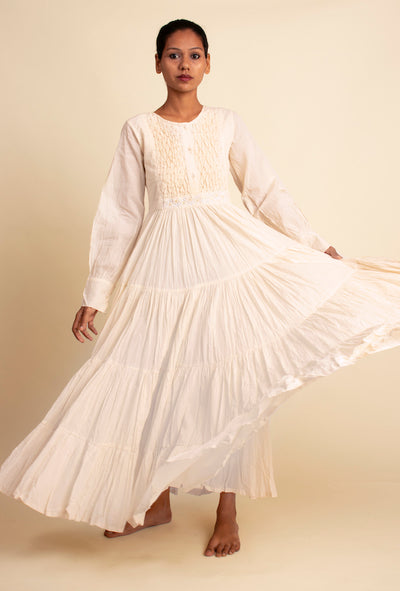 Dhari Dress - Beige - OurDve