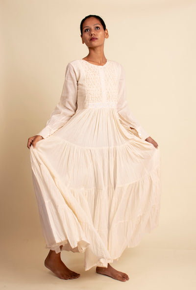 Dhari Dress - Beige - OurDve