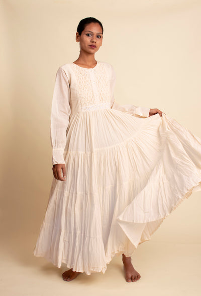 Dhari Dress - Beige - OurDve