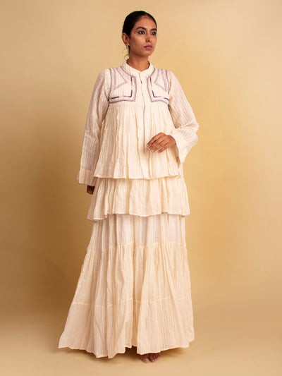 Gowda Set (Dress + Jacket) - Beige - OurDve