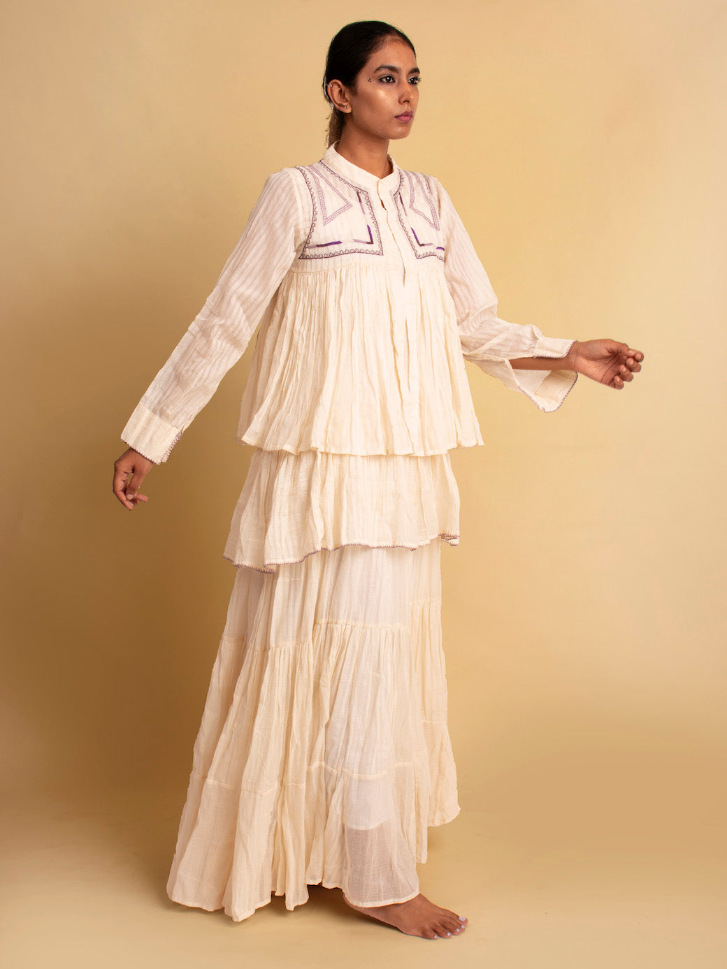 Gowda Set (Dress + Jacket) - Beige - OurDve