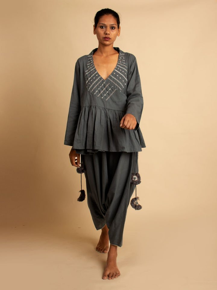 Tiba Pants - Grey Handwoven - OurDve