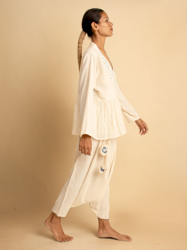 Tiba Pants - Beige Handwoven - OurDve