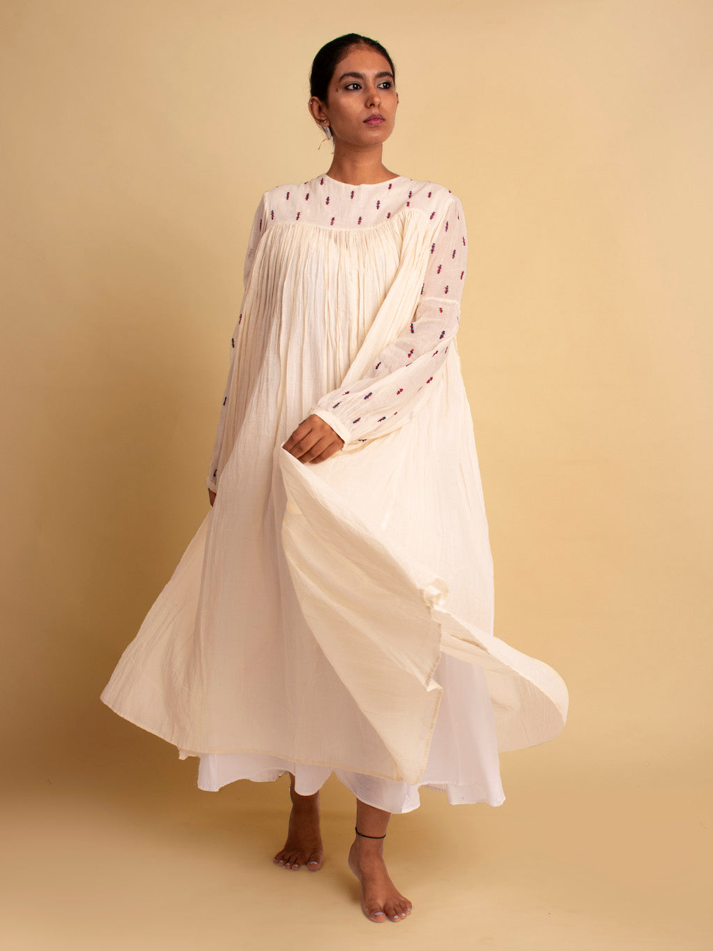 Reba Dress - Beige - OurDve