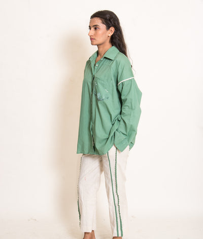 Clam Set (Top + Pants) Mul Cotton Apple Green - OurDve