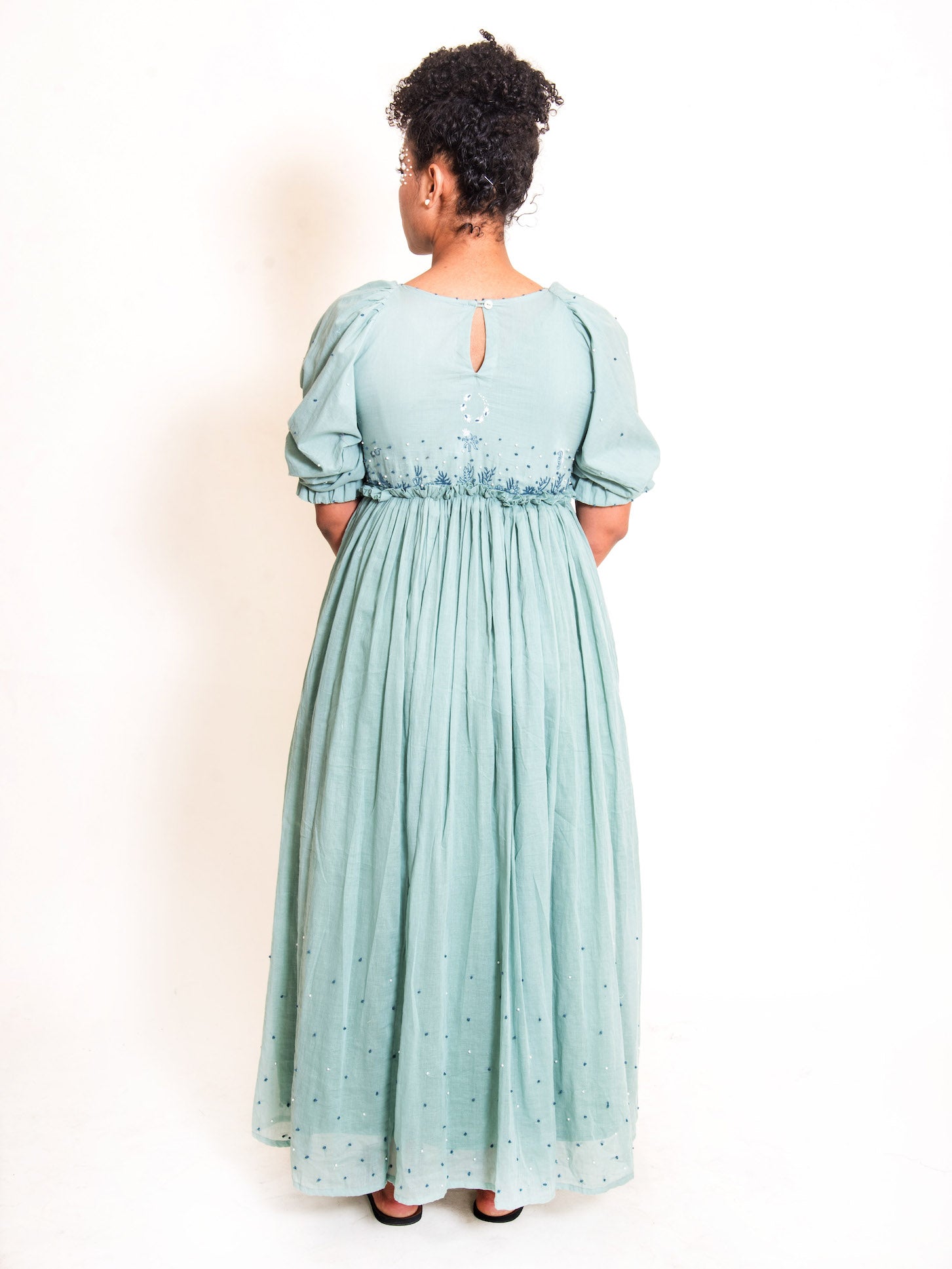 Coral Dress Mul Cotton - Mint Green - OurDve