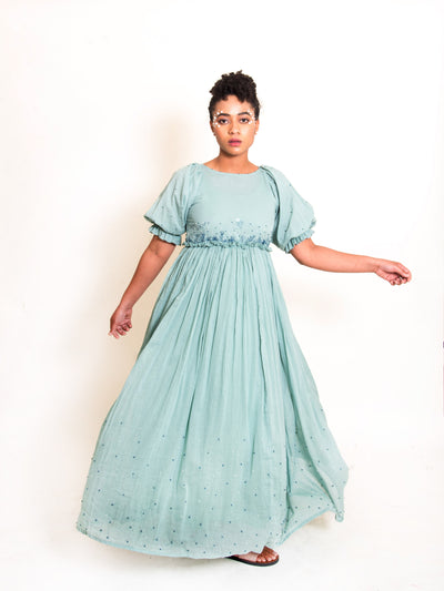 Coral Dress Mul Cotton - Mint Green - OurDve